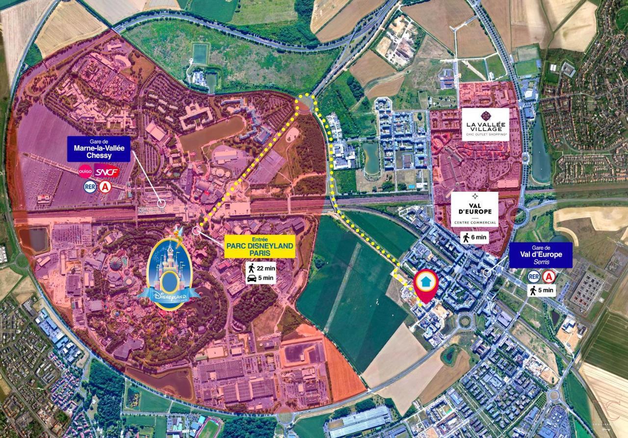 Disneyland-Paris 4 Pers, Parking, Wifi, 谢西 外观 照片